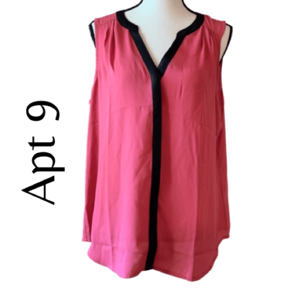 NWT Apt 9 Coral & Black Shell Size Large
